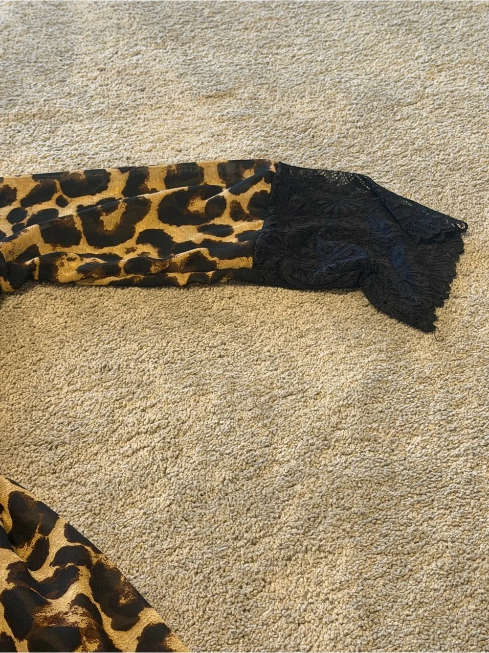 Leopard Lace-Trim Chemise and Robe Set - Women Intimates & Sleepwear
